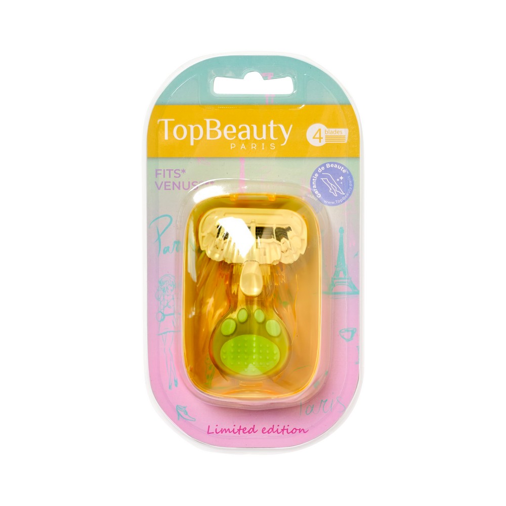 Top Beauty Paris станок женский 4 лезвия,+ 1 сменная кассета 1ШТ