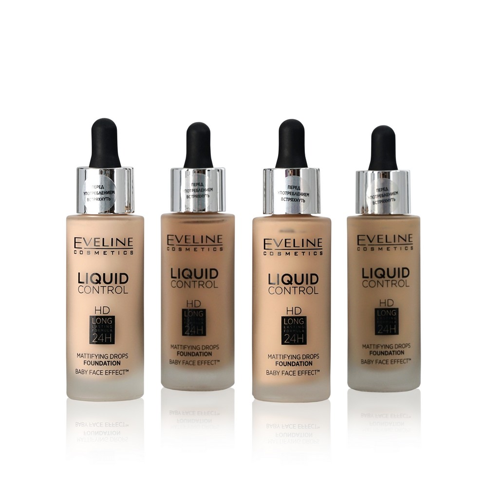 Тональный крем для лица Eveline Liquid control 020 Rose Beige 32мл
