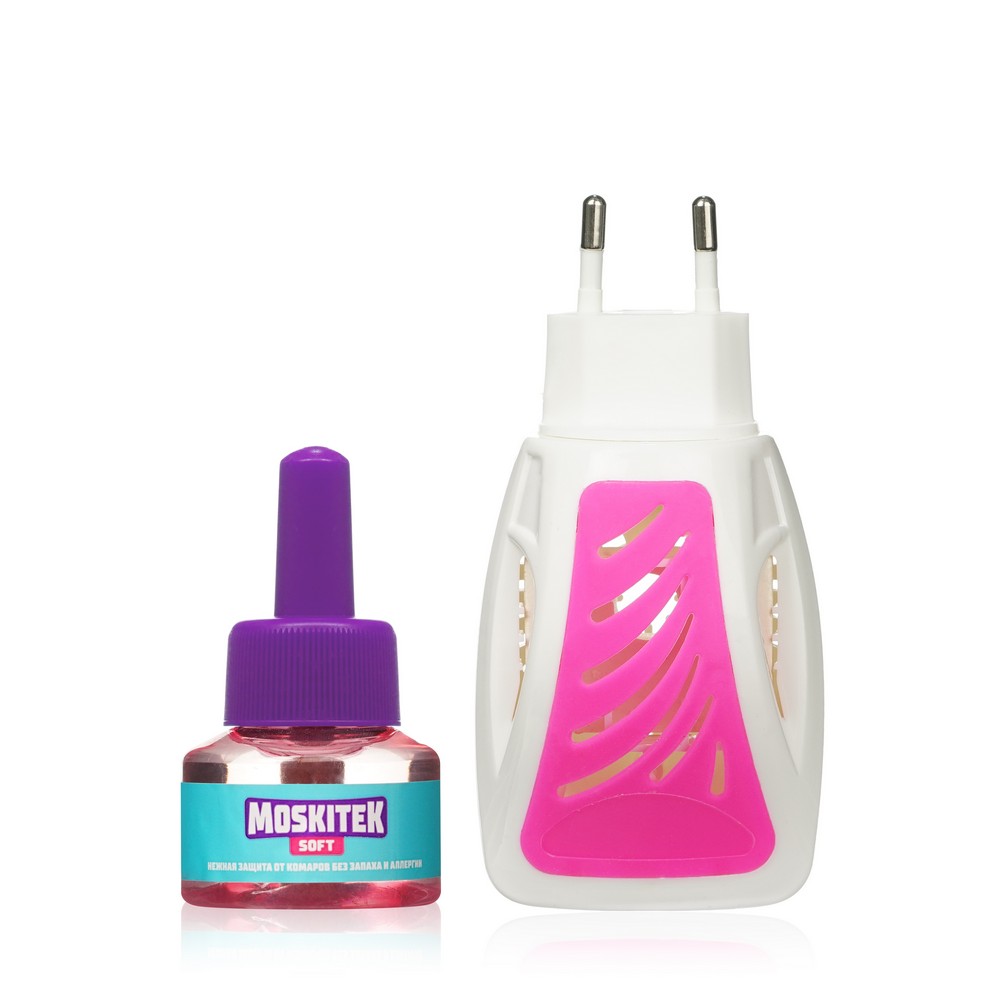 Электрофумигатор и жидкость от комаров Moskitek Soft Надежная защита 45 ночей