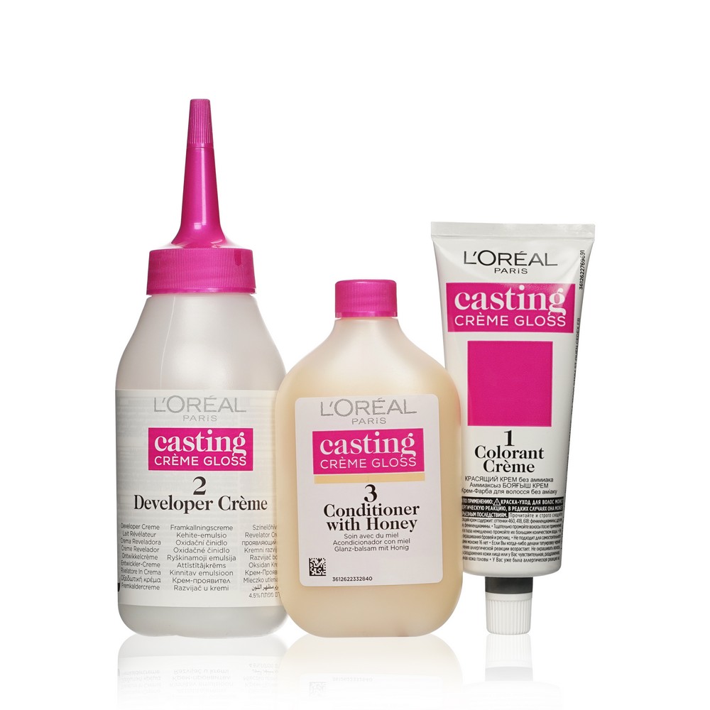 крем - Краска L`Oreal Casting creme gloss стойкая для волос 200 Черное дерево
