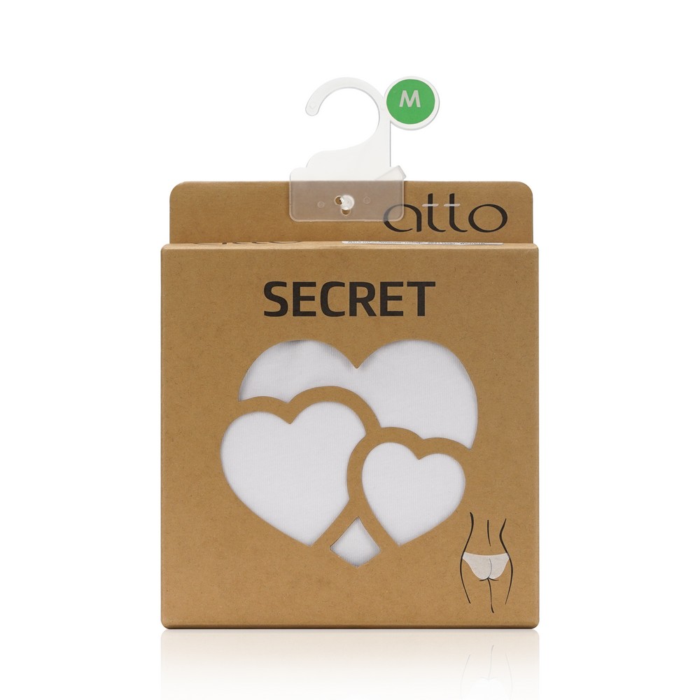 Женские трусы Atto Secret слипы белые , M