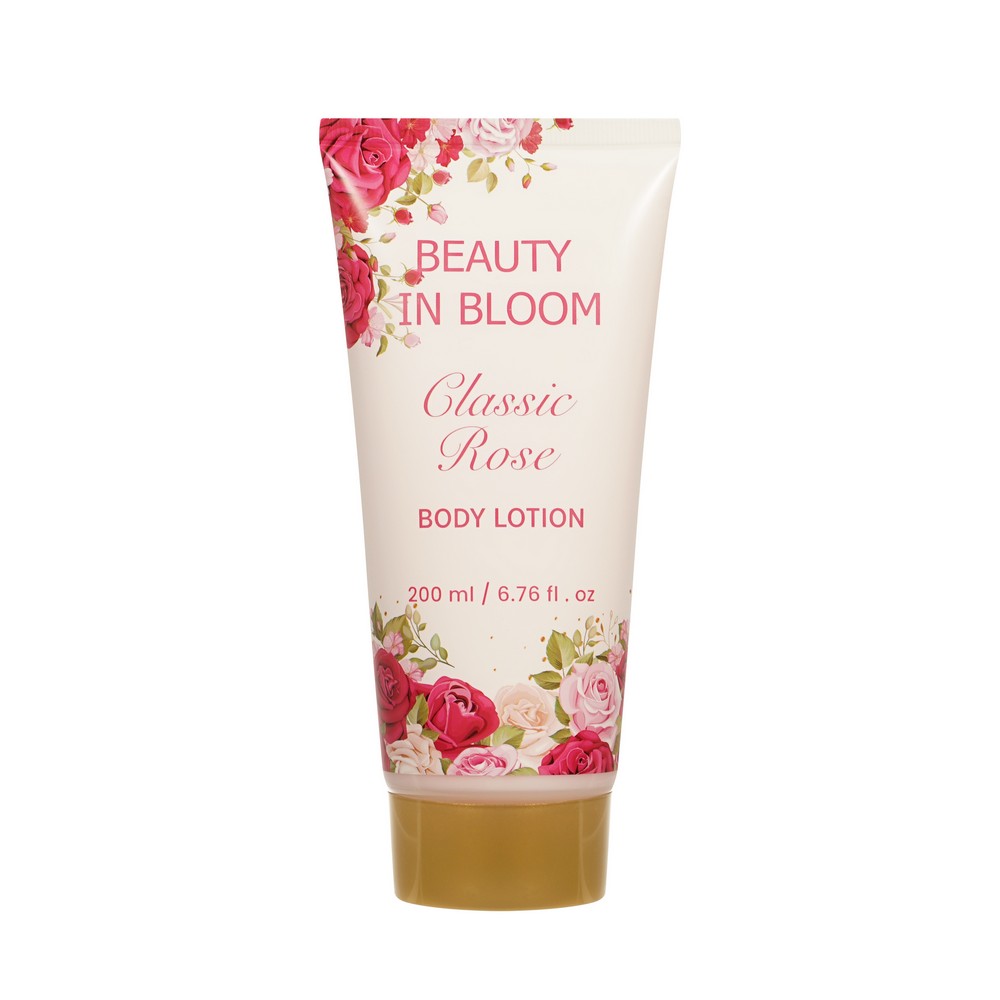 Женский подарочный набор Beauty In Bloom Classic Rose ( гель для душа 200мл + лосьон для тела 200мл + мочалка для тела ) в ассортименте