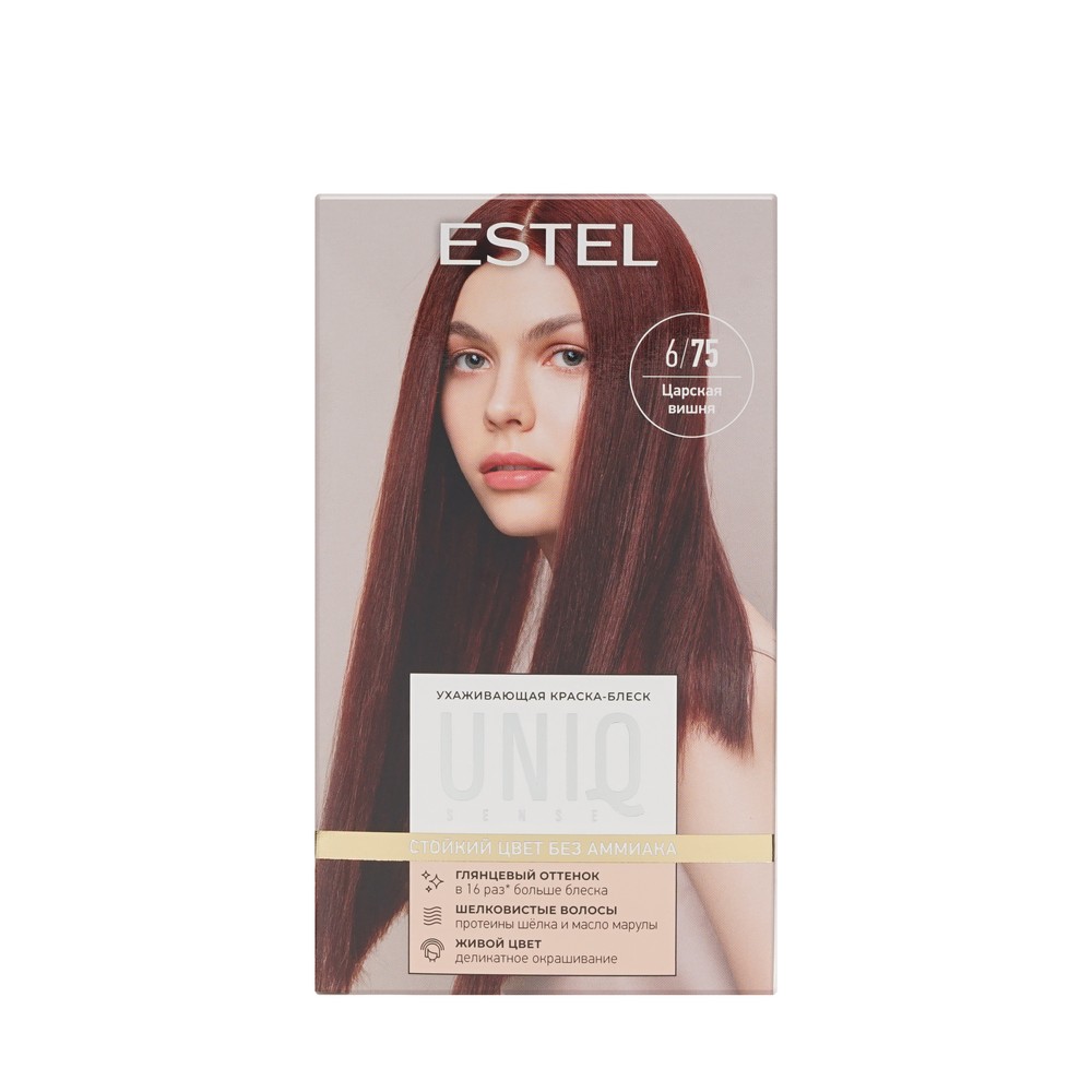 ESTEL UNIQ SENSE краска для волос 6/75 тёмно-русый коричнево-красный 1ШТ