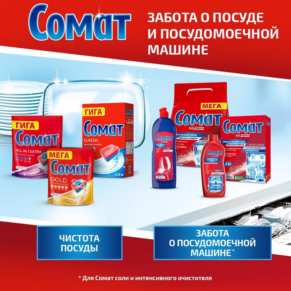 Сомат чист средство для посудомоечных машин оп-ль Duo Power 750МЛ