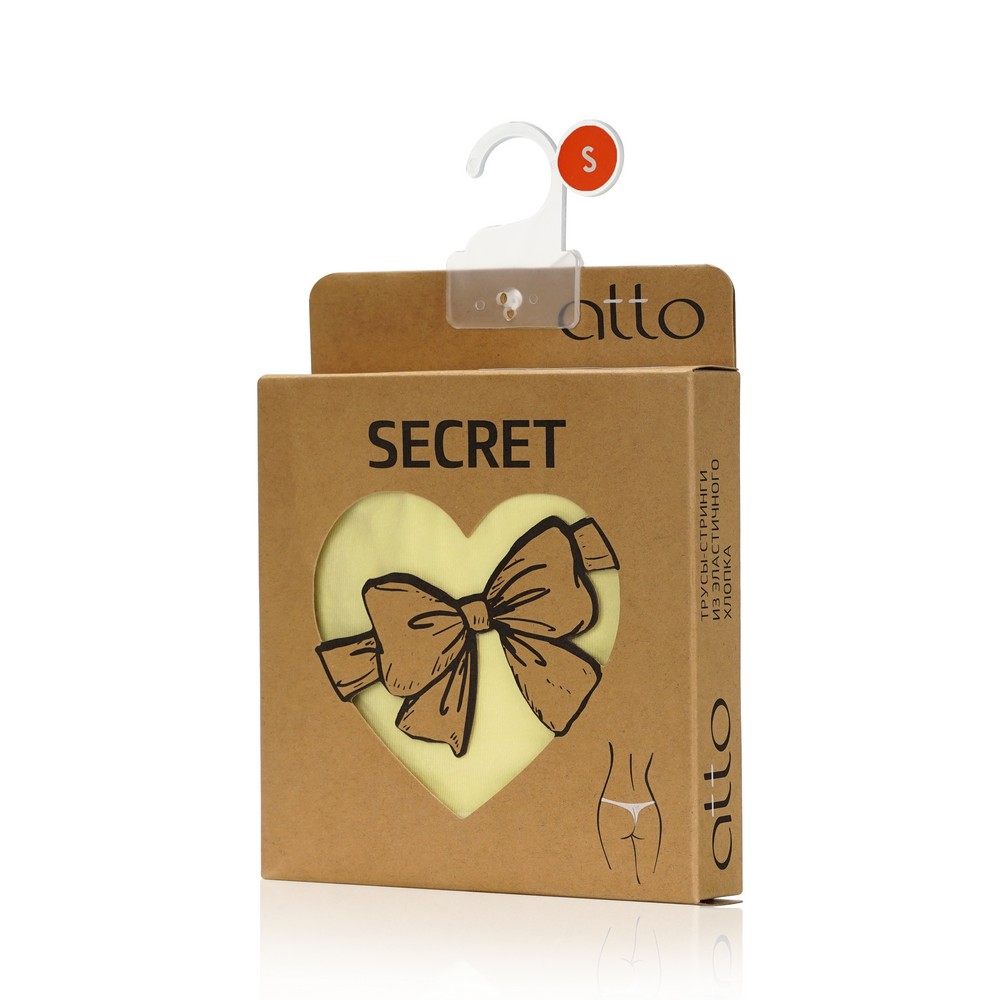 Женские трусы Atto Secret стринги желтые , S
