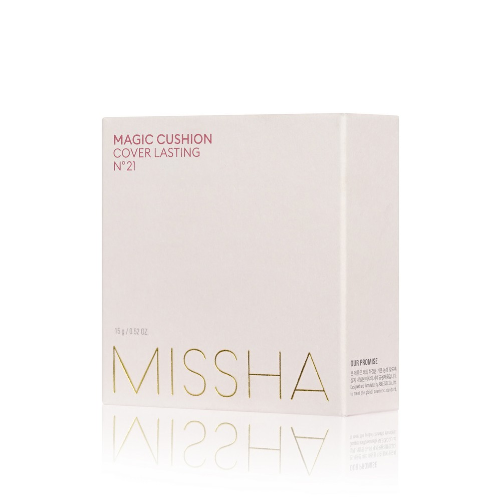 Тональный Кушон для лица Missha Magic Cushion Cover Lasting с устойчивым покрытием 21 15г