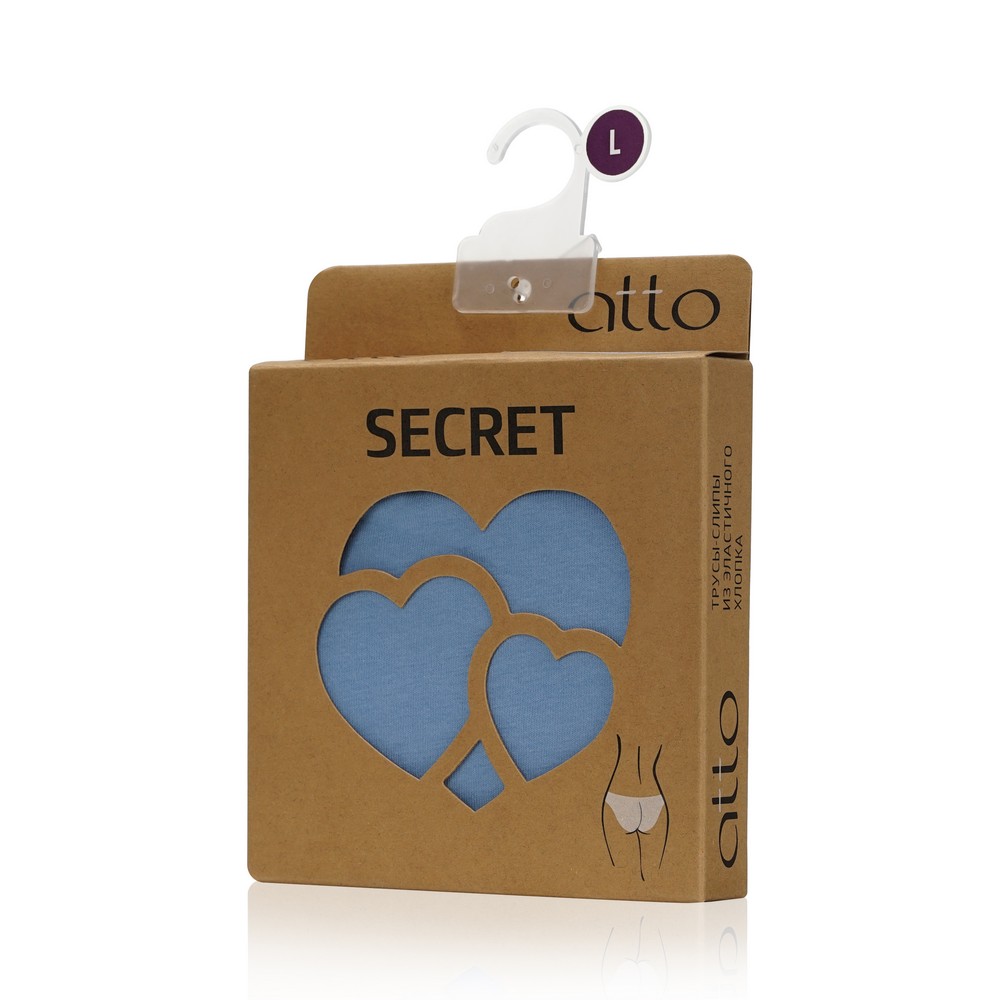 Женские трусы Atto Secret слипы голубые , L