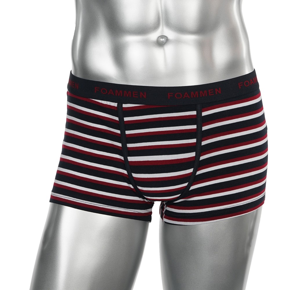 Мужские трусы Foammen Fo210001-1 бордовые , в широкую полоску XL