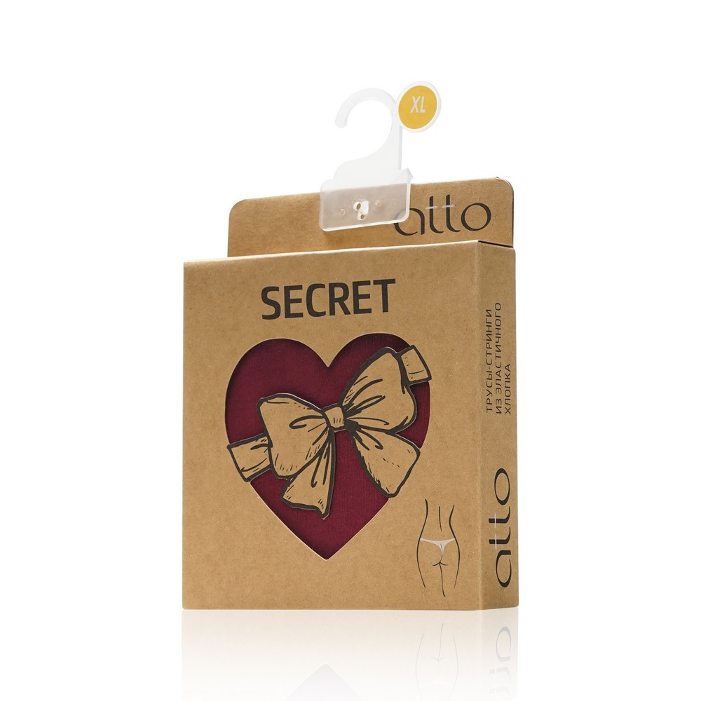 Женские трусы - стринги Atto Secret , Винный , XL