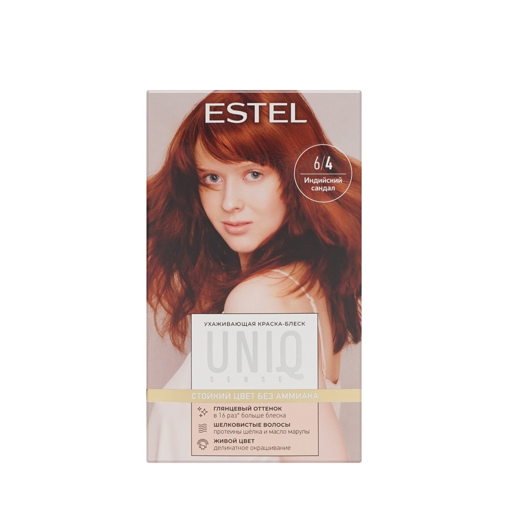 ESTEL UNIQ SENSE краска для волос 6/4 тёмно-русый медный 1ШТ