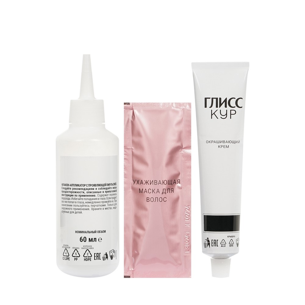 Стойкая краска для волос Gliss Kur Уход & увлажнение с гиалуроновой кислотой 8-0 Натуральный русый