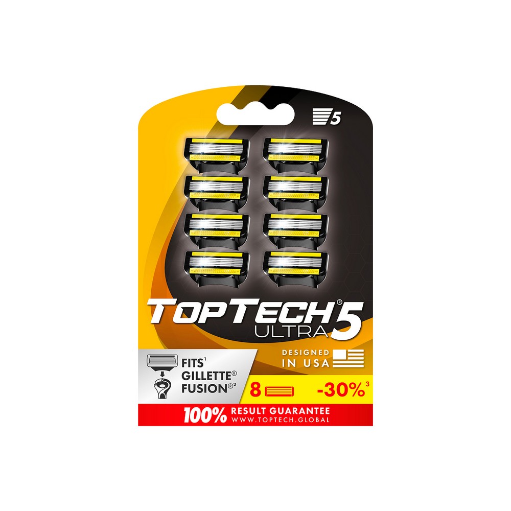 Top Tech Ultra 5 кассеты мужские 5 лезвий 8ШТ