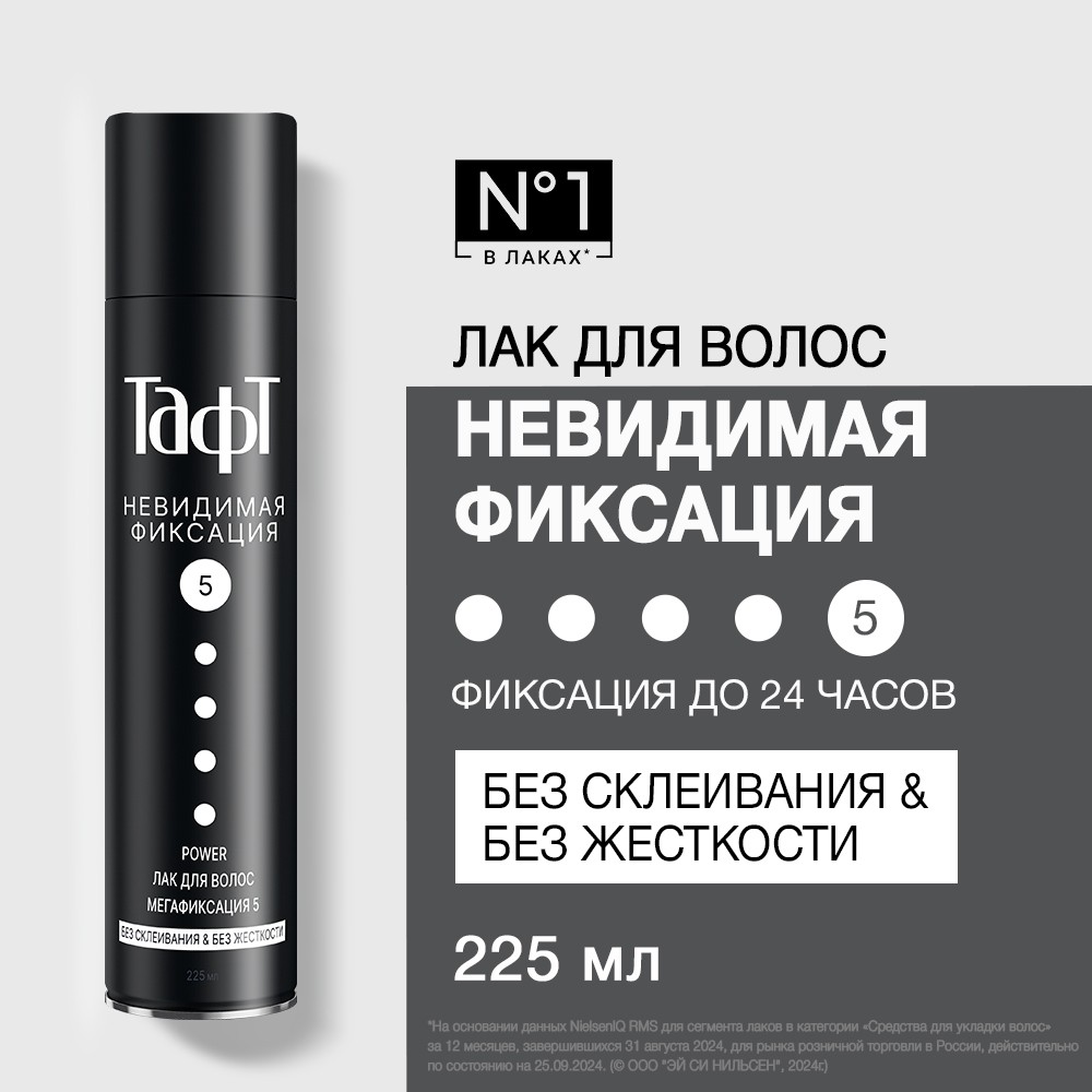 лак для укладки волос Taft Power Мегафиксация (5) 225мл