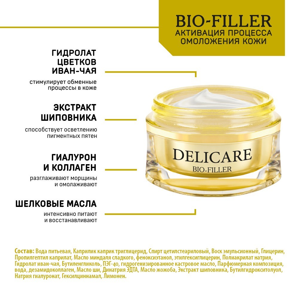 Крем для лица Delicare ночной 56+ 50мл