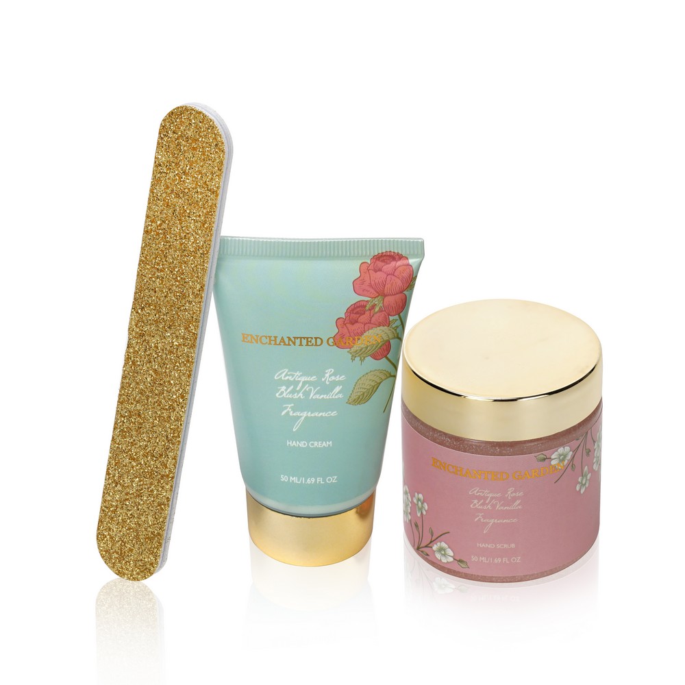 Женский Подарочный набор ( крем для рук 50мл + скраб для тела 50мл + пилочка для ногтей )