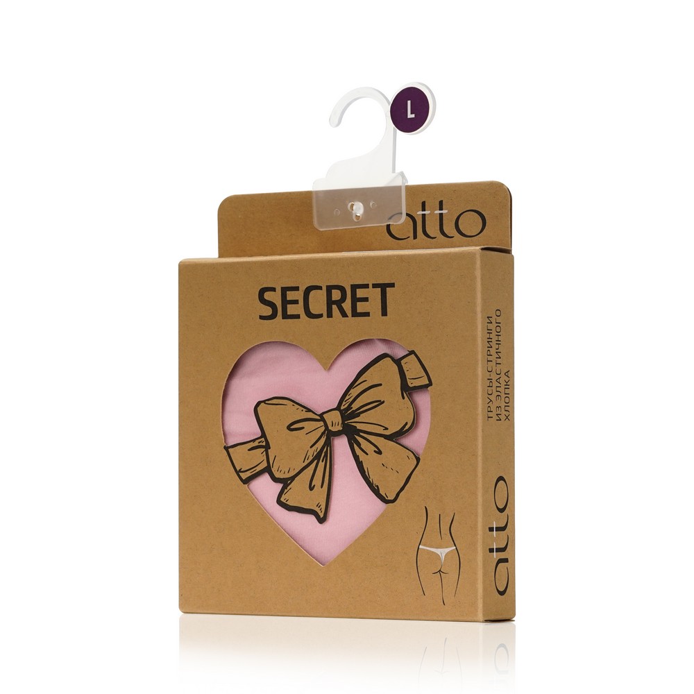 Женские трусы Atto Secret стринги розовые , L