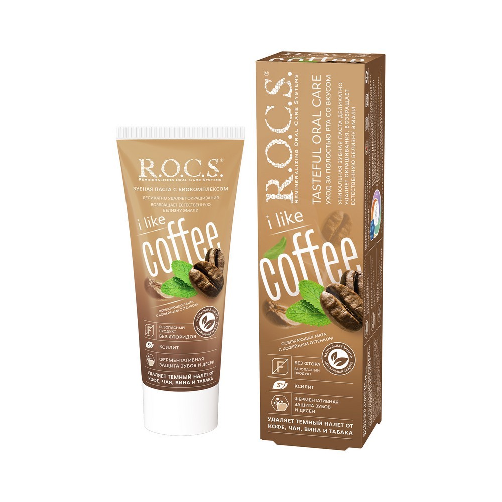 Rocs зуб паста отбел. iLike Coffee 74Г