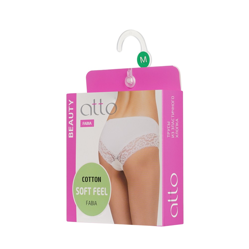 Женские трусы - слипы Atto с кружевом A2019-11 бежевые M