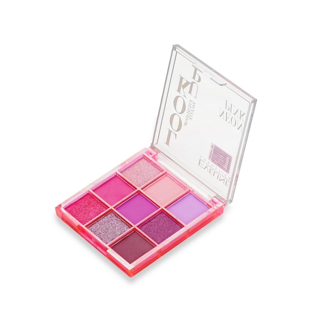 Палетка теней для век Eveline Look Up Neon Pink 9 цветов 10,8г