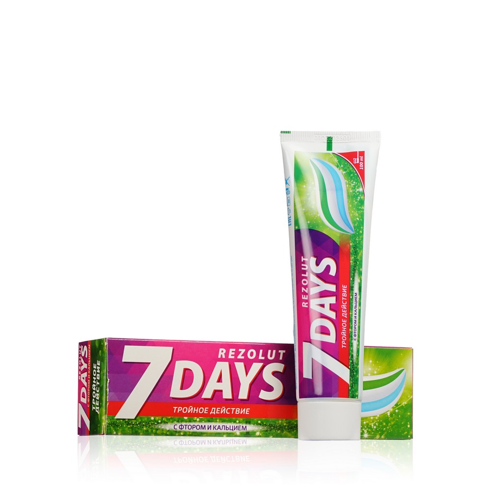зубная паста 7 days " тройное действие " 100мл