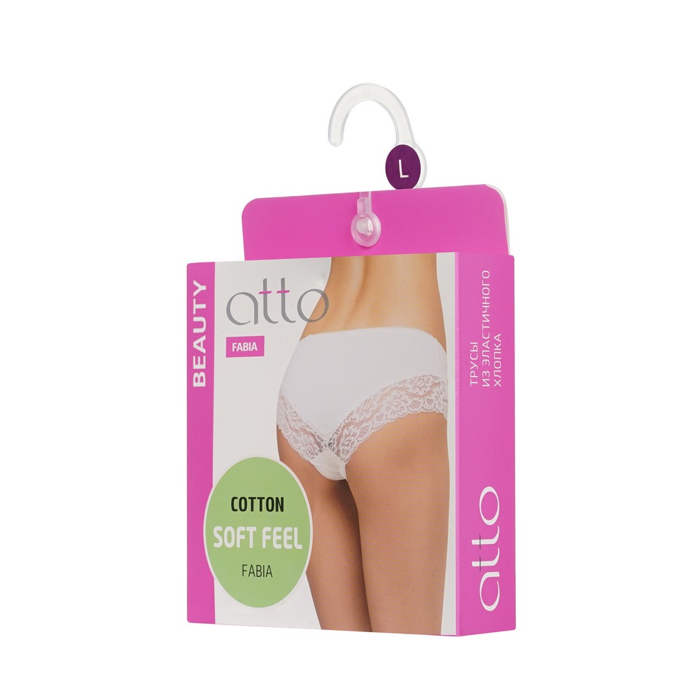 Женские трусы - слипы Atto с кружевом A2019-11 белые L