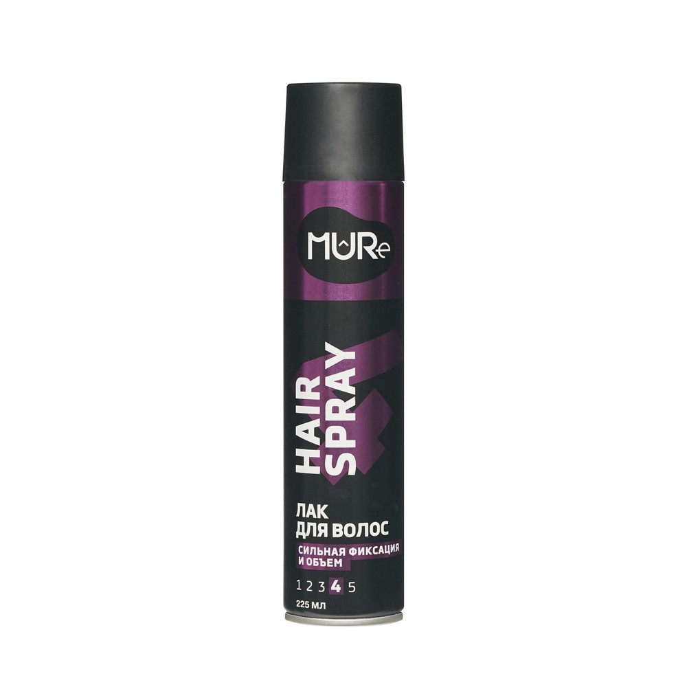 Mure для волос лак Сильная фиксация 4 SUPER STRONG & VOLUME 225МЛ