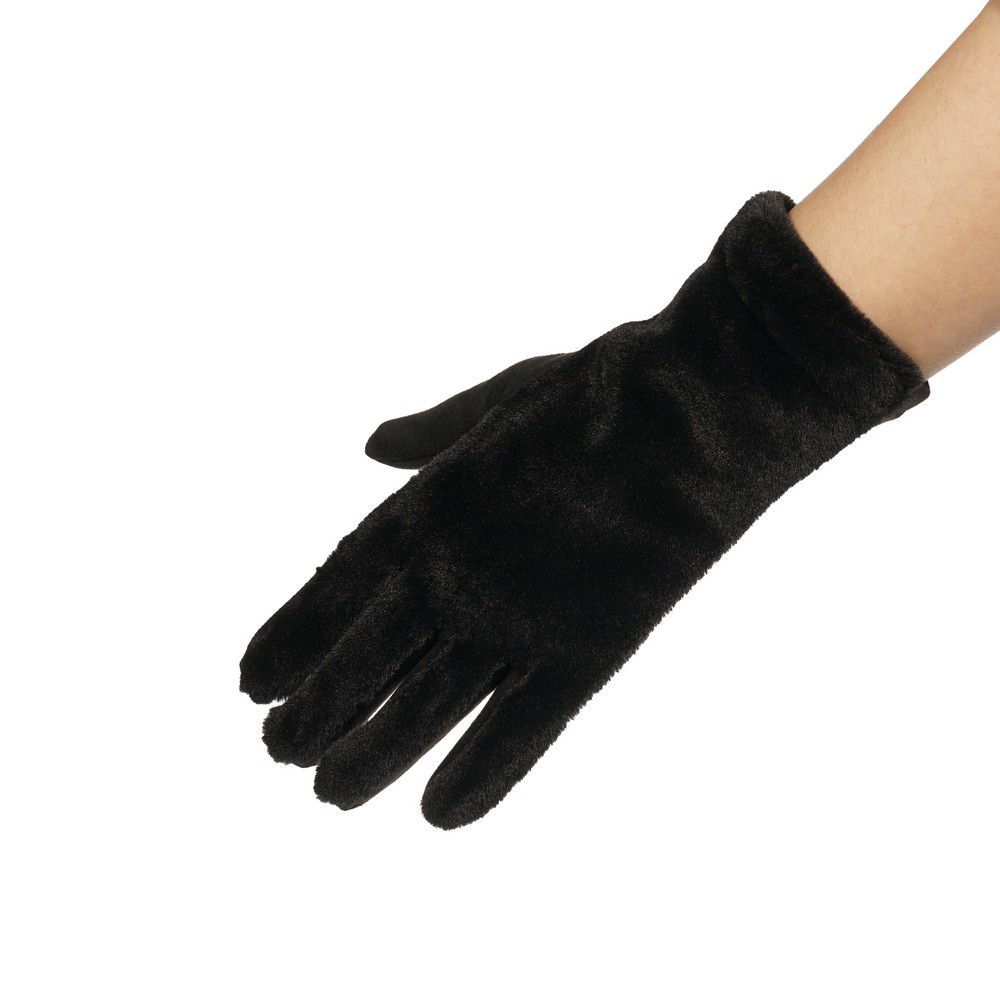 ATTO Перчатки женские с мехом (черные) р-р М 1 пар