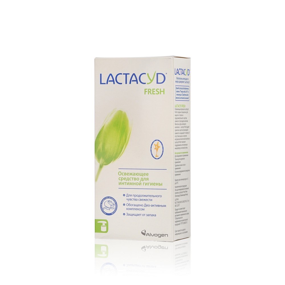 гель для интимной гигиены Lactacyd Fresh с натуральной молочной кислотой и део-активным комплексом 200мл