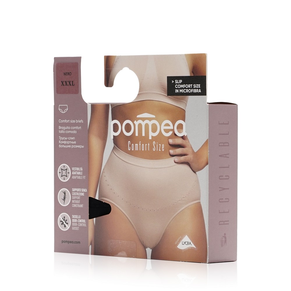 Женские трусы Pompea Slip Comfort Size Nero XXXL
