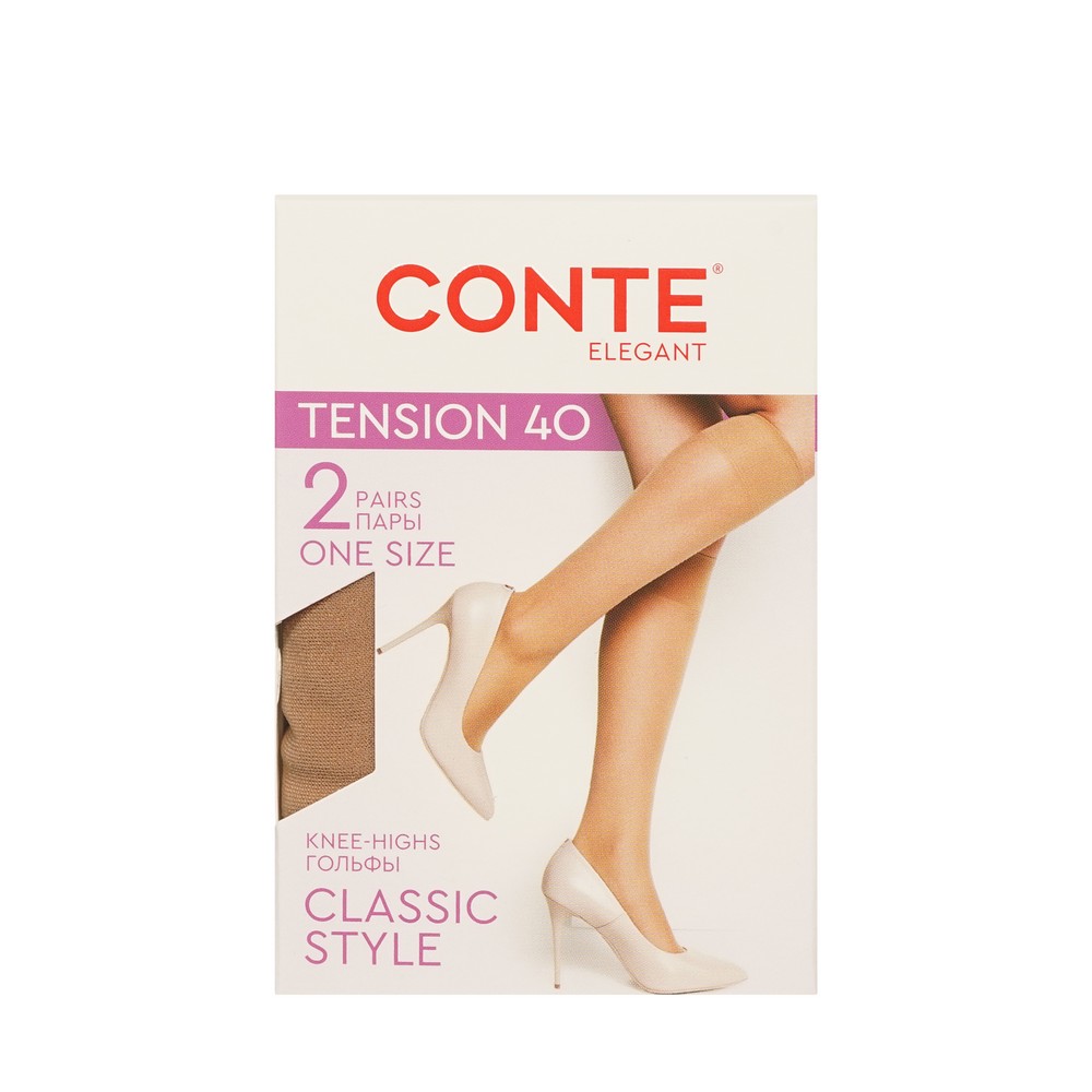 Conte TENSION капр Гольфы 40Dр.23-25,natur2П