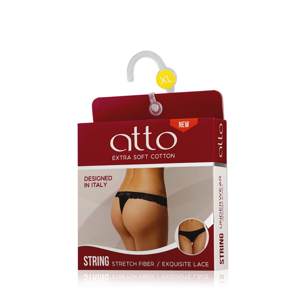 Женские трусы - стринги Atto с кружевом , A2019-3 , XL , белые