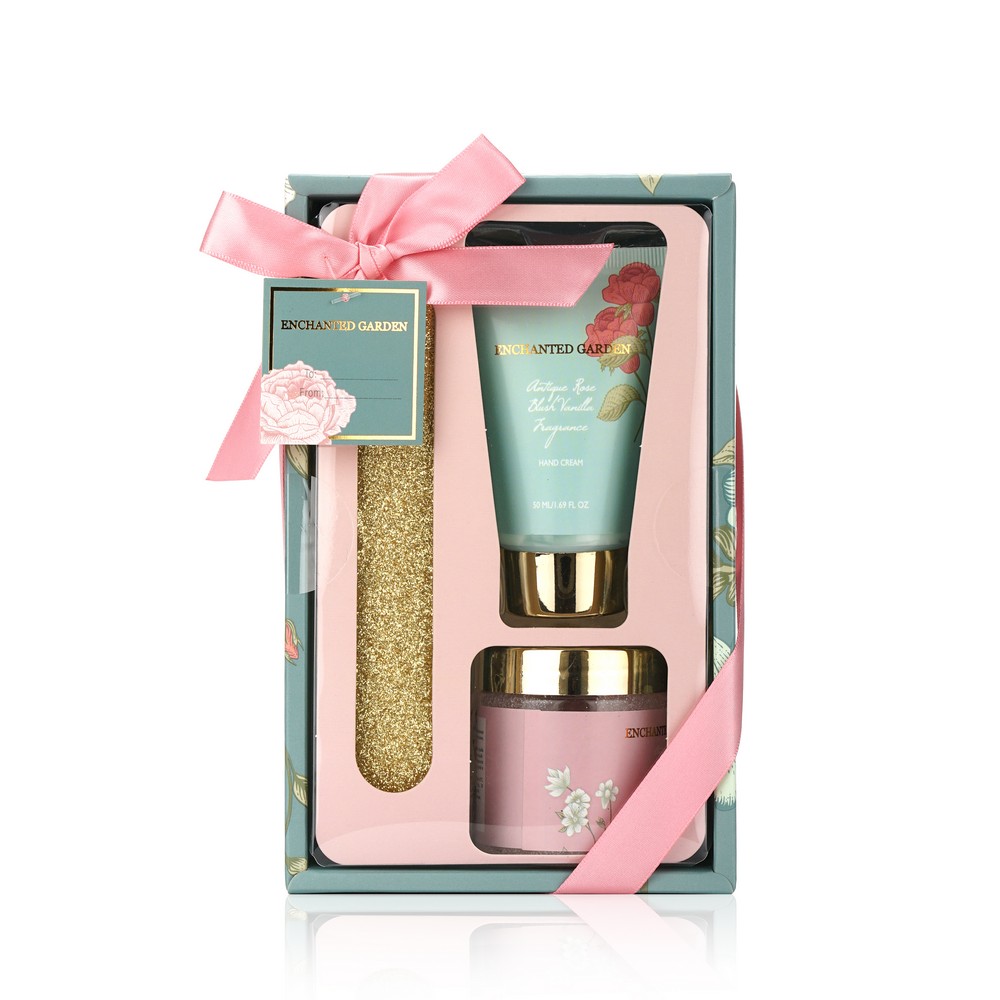 Женский Подарочный набор ( крем для рук 50мл + скраб для тела 50мл + пилочка для ногтей )