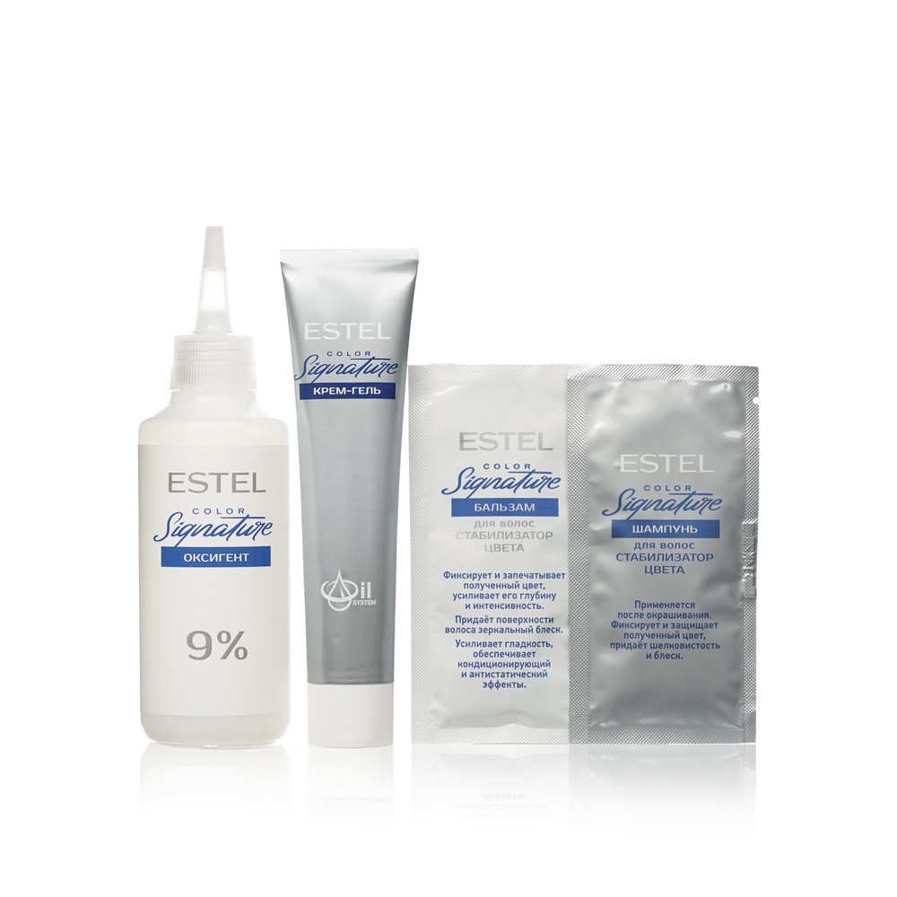 Стойкая крем - гель краска для волос Estel Color Signature 9/17 Шелковая Вуаль