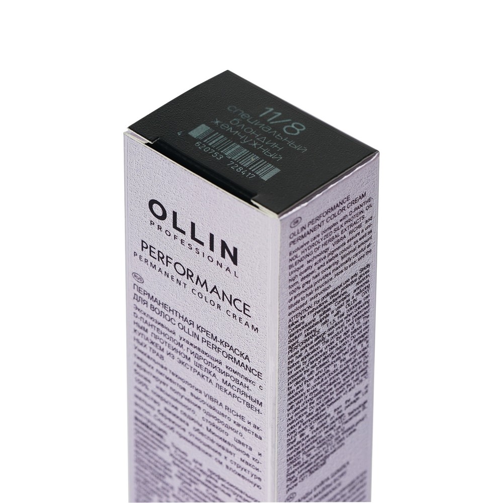 Крем - краска для волос Ollin Professional Performance 11/8 Специальный блондин Жемчужный 60мл