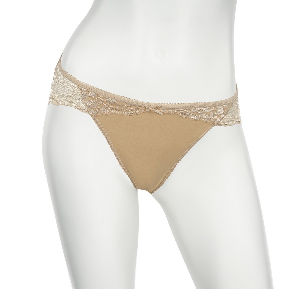 Женские трусы - слипы Atto с кружевом сзади и спереди M бежевые