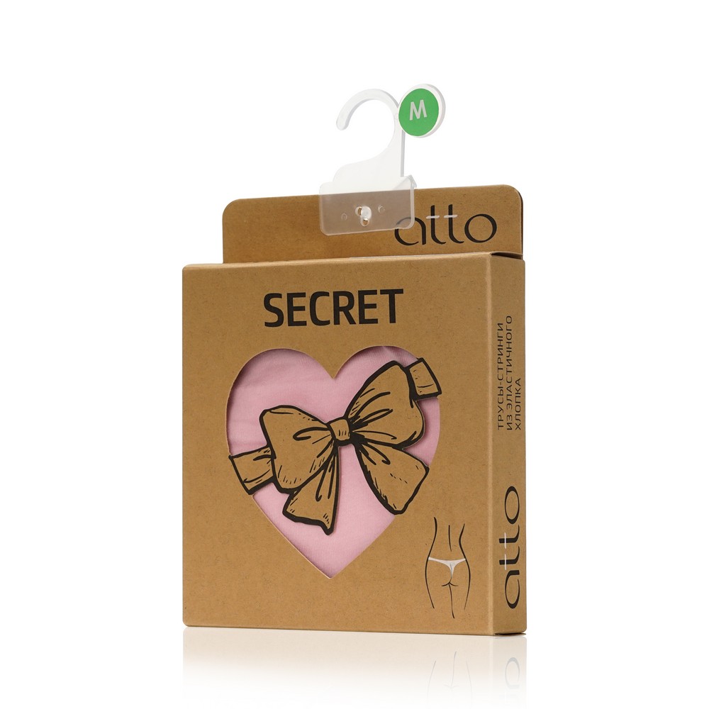 Женские трусы Atto Secret стринги розовые , M