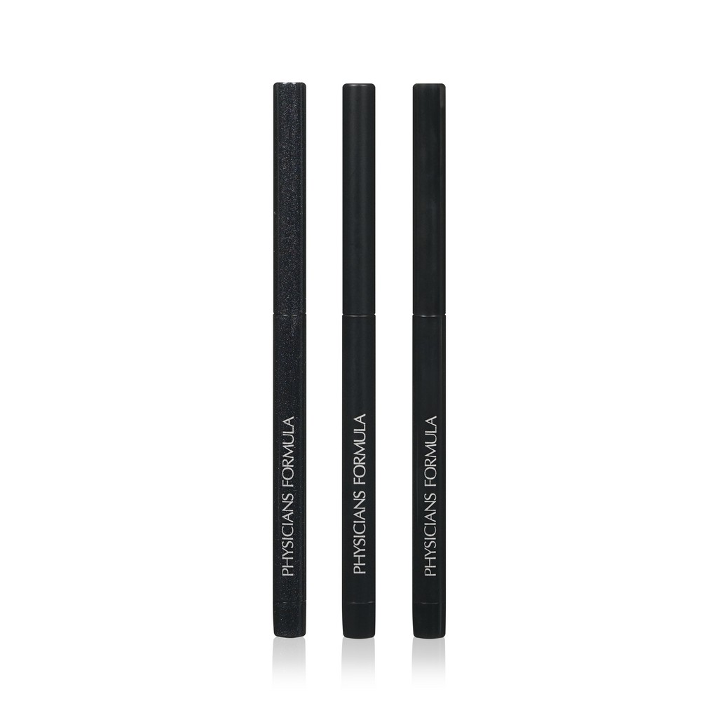 Водостойкие карандаши для век Physician's Formula Eye Booster Gel Eyeliner Trio Черный матовый , сатиновый , мерцающий 3*0,37г