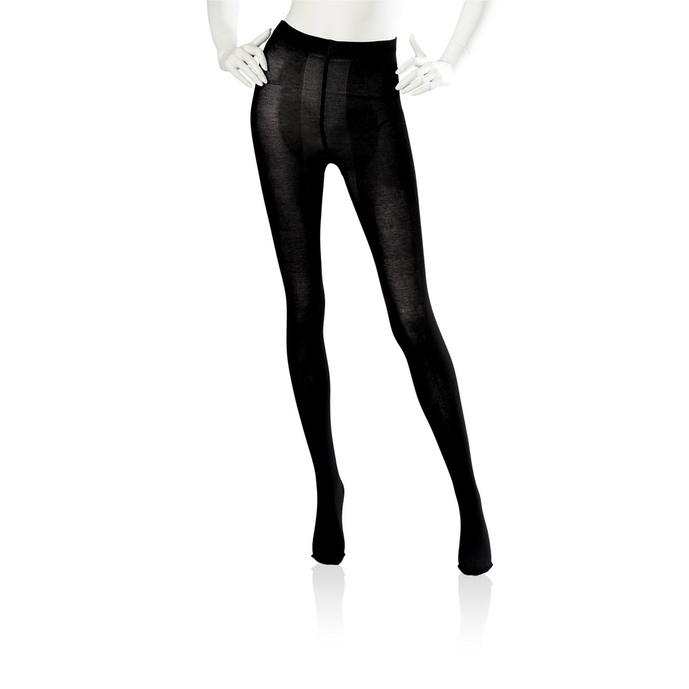 плюшевые Колготки Atto Cotton женские с начесом черные 3 размер