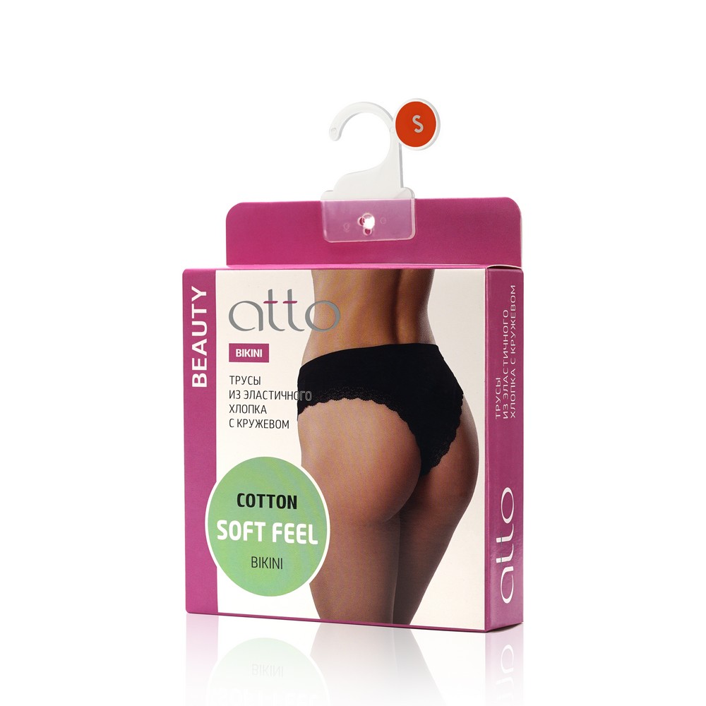 Женские трусы Atto Beauty Bikini , Черный , S