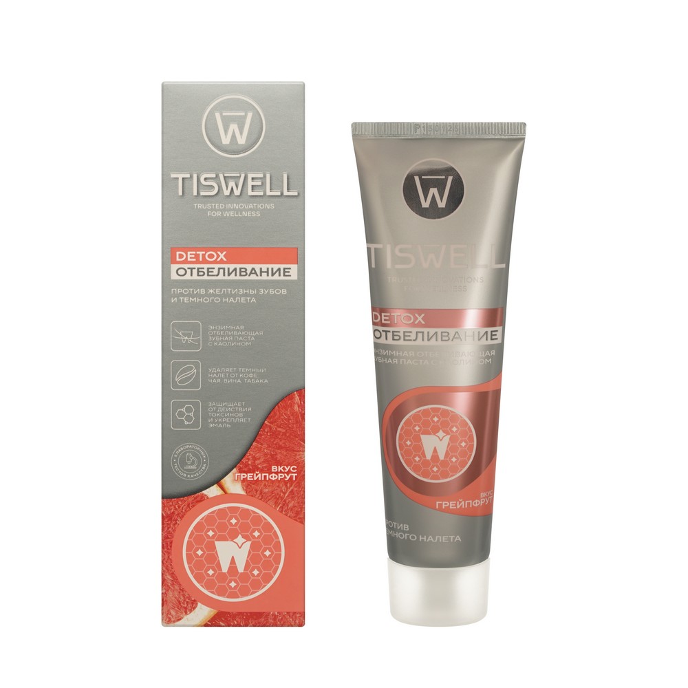 TISWELL зуб паста отбел. DETOX отбеливание с грейпфрутом 110Г