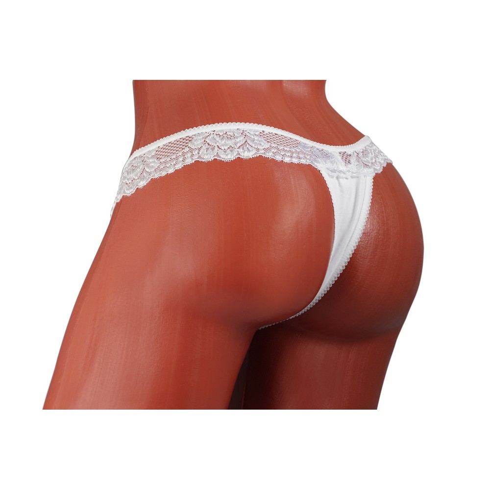 Женские трусы - стринги Atto с кружевом , A2019-3 , XL , белые