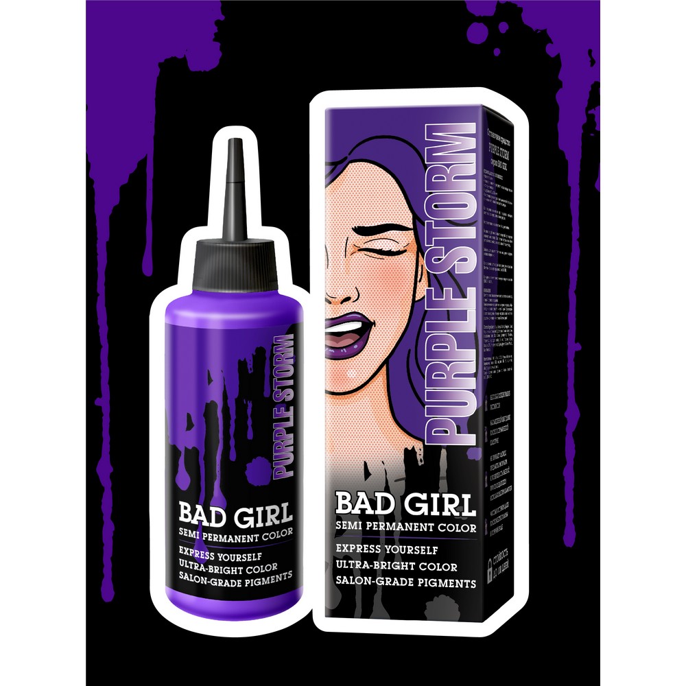 Оттеночный бальзам для волос Bad Girl Purple storm 150мл