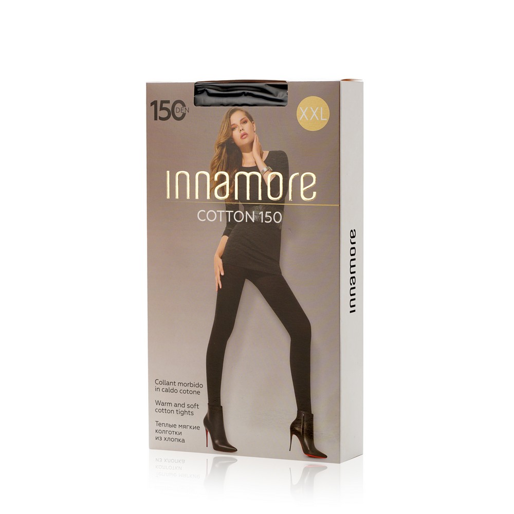 Женские колготки Innamore Cotton 150den Nero 6 размер