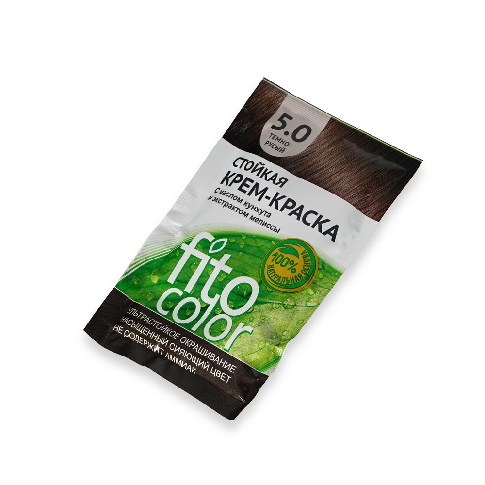 Стойкая крем - краска для волос ФИТОкосметик FitoColor 5.0 , Темно-русый , 115мл