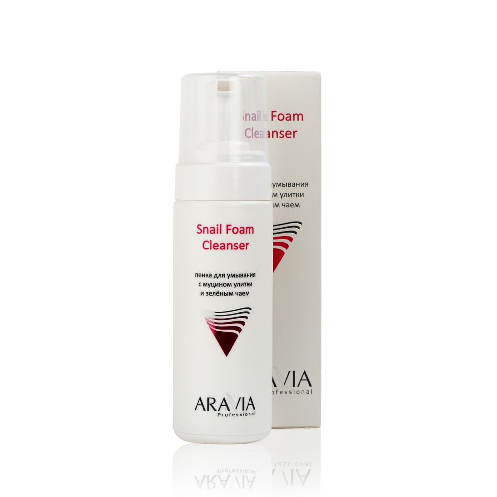 Пенка для умывания Aravia Professional Snail Foam Cleanser с муцином улитки и зеленым чаем " 160мл